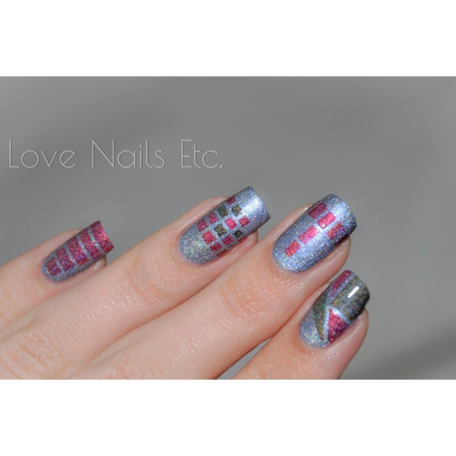 A england geometric nail art _ love nails etc3